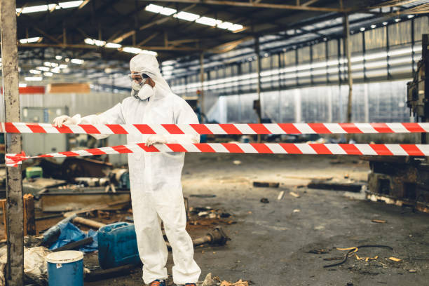Professional Sewage Cleanup technician working in Phillipsburg, OH